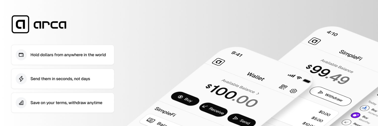 Arca — hold, send, and save dollars from your phone